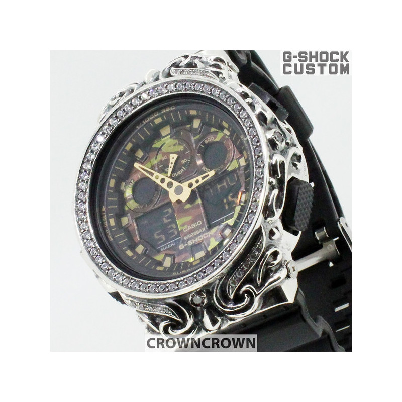 G-SHOCK ジーショック カスタム メンズ 腕時計 カモフラージュ CROWNCROWN GA100-017