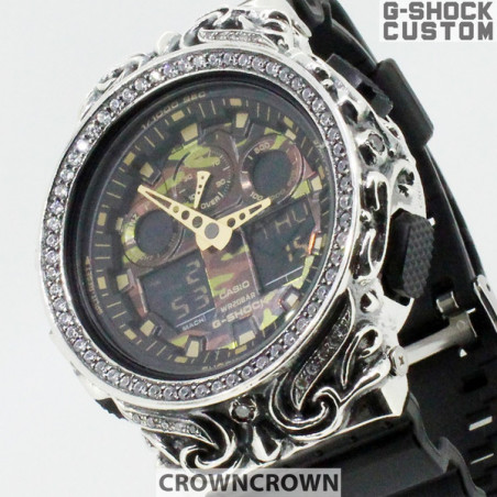 G-SHOCK ジーショック カスタム  メンズ 腕時計 カモフラージュ CROWNCROWN  GA100-017