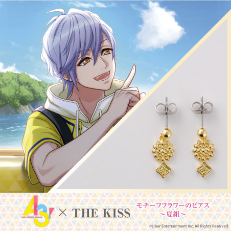 『A3!』×THE KISS モチーフフラワーのピアス～夏組～【斑鳩 三角】